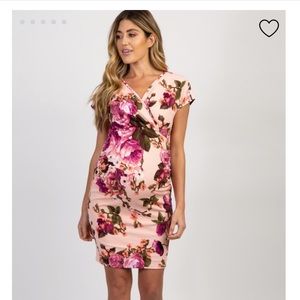 Pink blush Fitted Maternity Dress